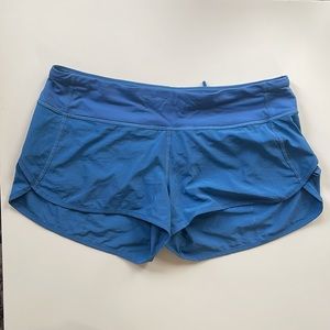 Lululemon size 8 speed short in blue, 2.5” inseam